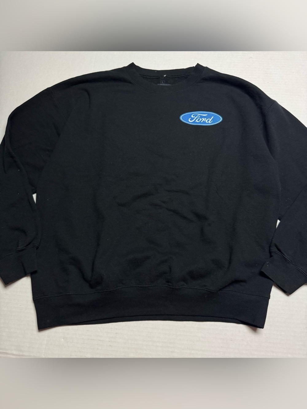 Ford Mustang Hot Stuff Foxbody Retro Crewneck Sweatshirt In Black Size: L